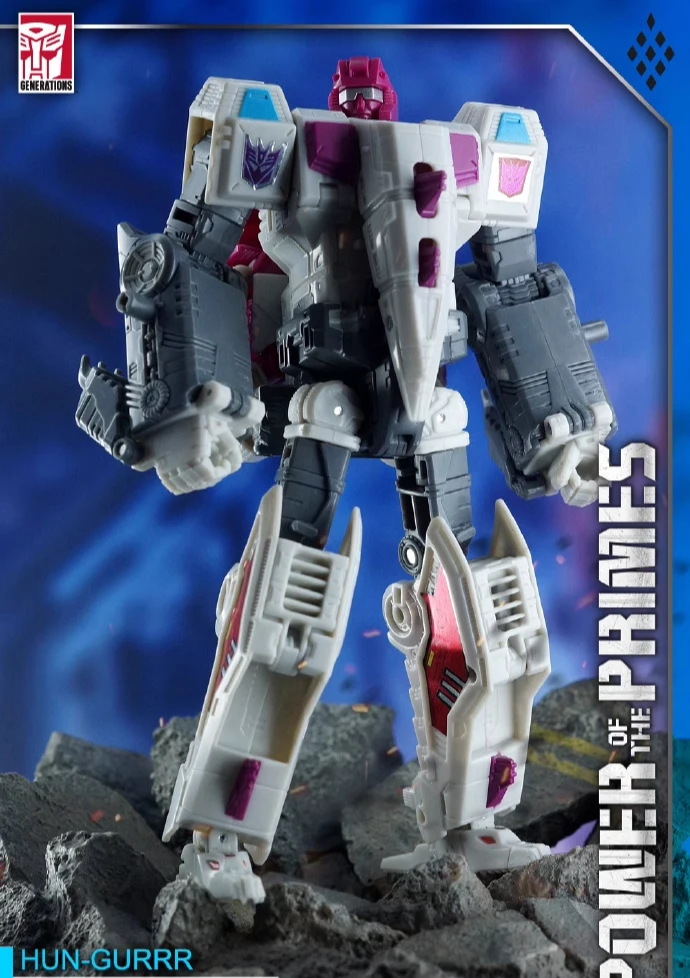 W magazynie Transformers Toys Power of The Primes Voyager Class Terrorcon Hun-Gurrr Figurka akcji Model kolekcja Chłopiec Prezent