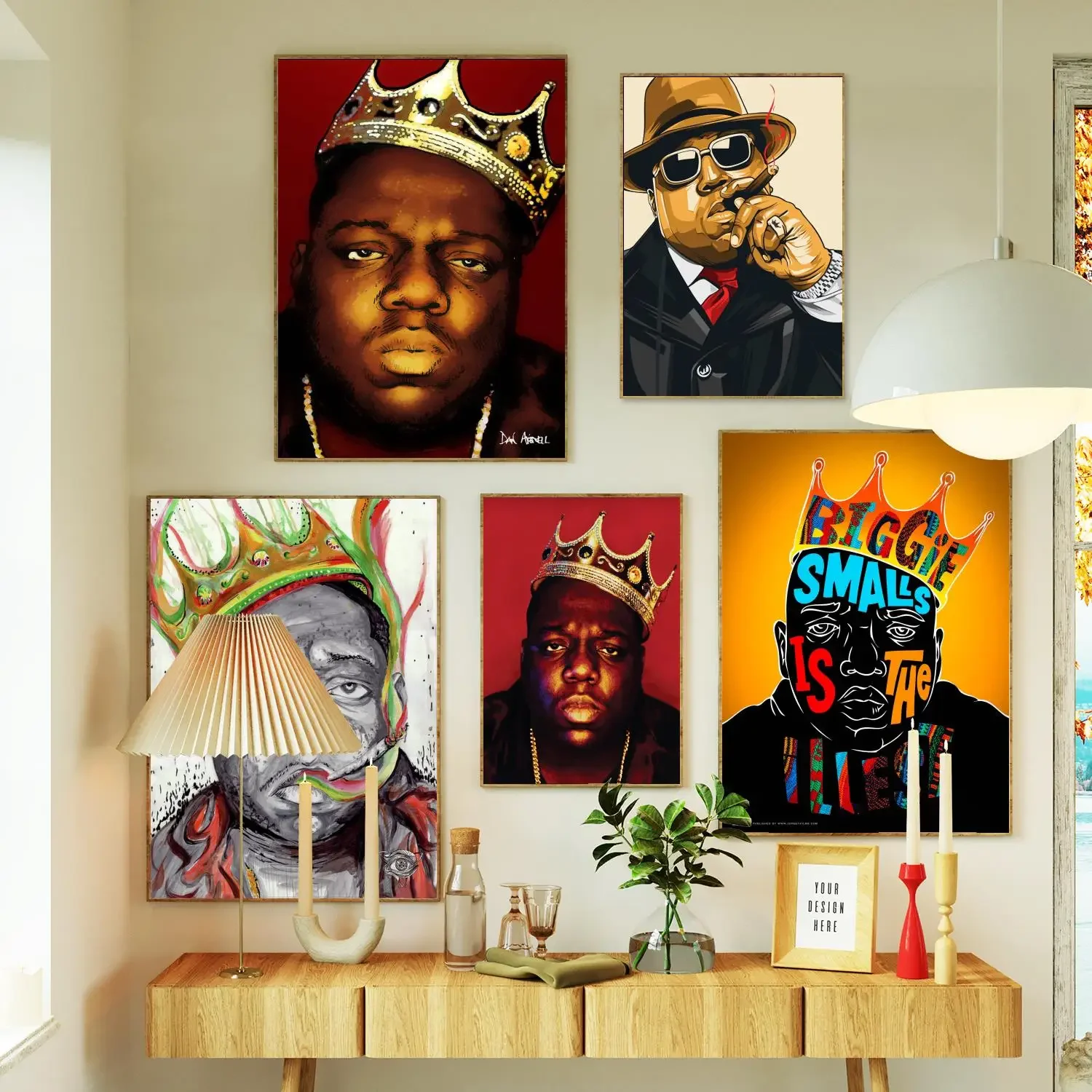 Póster de biggie smalls, impresiones artísticas de pared, pintura en lienzo, póster para decoración moderna del hogar y la sala de estar familiar