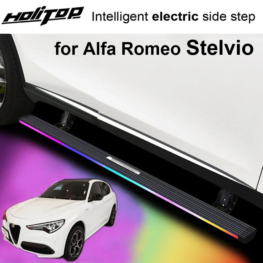 

Electric light running board side step pedal for Alfa Romeo Stelvio,scalable,thicken pedal,very strong,made in TOP manufacturer