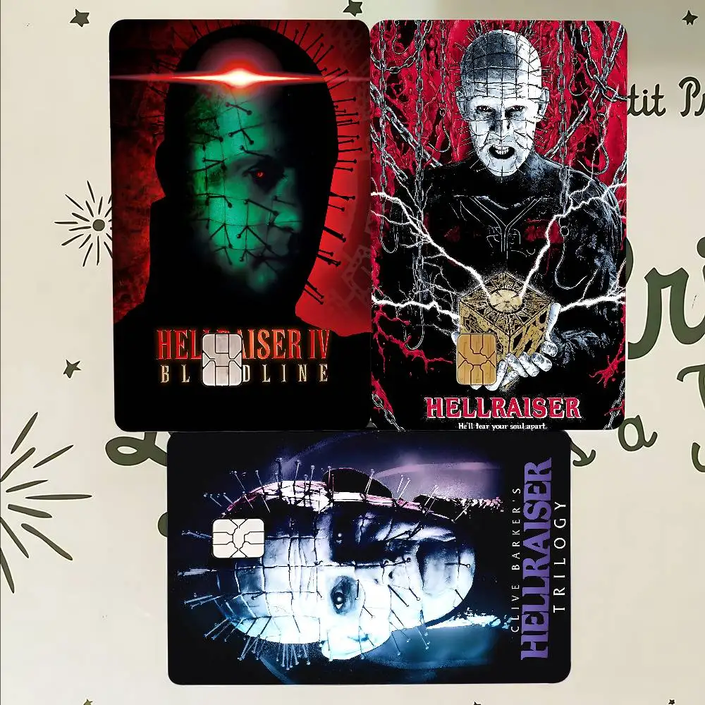 الكلاسيكية H-hellraiser فيلم Diy الائتمان بطاقة الخصم ملصق الطرف ملصق الديكور مقاوم للماء رقاقة صغيرة بطاقة الجلد ملصق