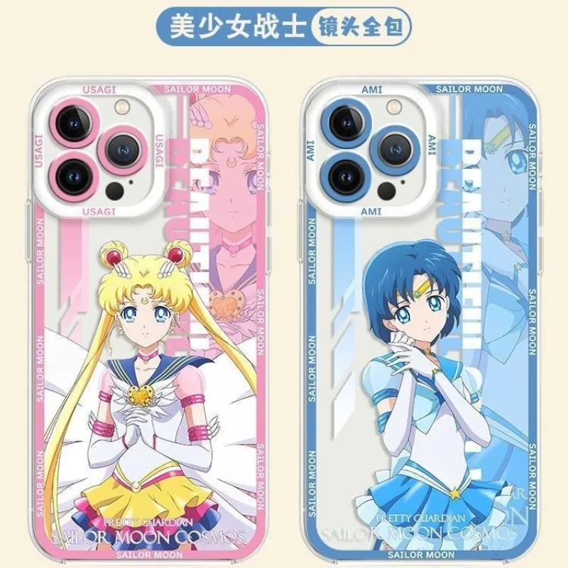 Sailor Moon cartoon kawaii 16promax anime mobile phone case iPhone15 soft case 14pro transparent 13 all-inclusive birthday gift