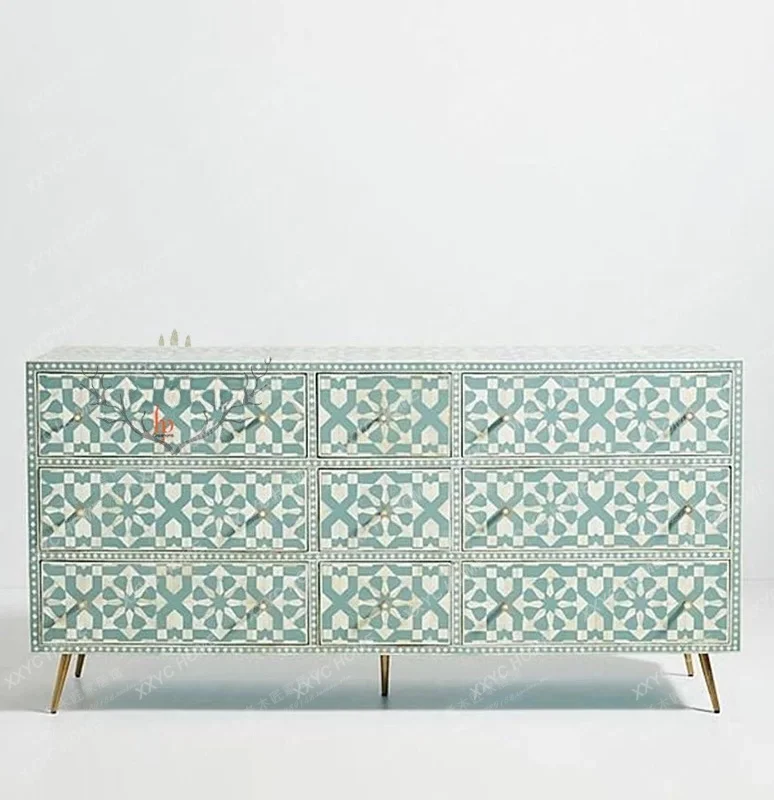 

Hand-painted home nine chest cabinets, living room side cabinet, art desk, coffee table, all solid wood chest cabinets