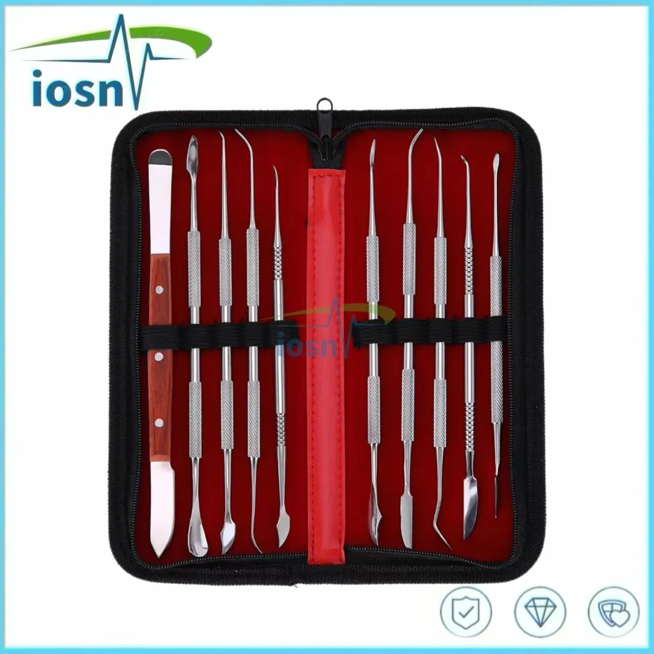 

Dental Spatula Plaster Knife Practical Stainless Steel Versatile Teeth Wax Carving Tool Set Dental Instrument Tools