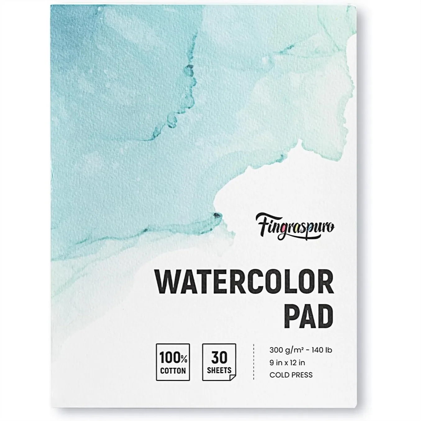 

Watercolor Paper Pad 9x12 Inch, 30 Sheets, 100% Cotton, Acid-Free, Cold Pressed for Painting and Drawing, Professional Artist