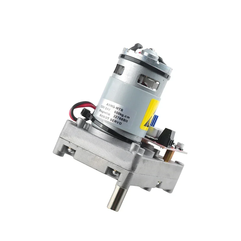 Full Metal ASMG-MTB High Torque Servo Motor 500kg.cm Non-Contact Magnetic Encoded Servo for Robot Arm Valve Control Camera PTZ