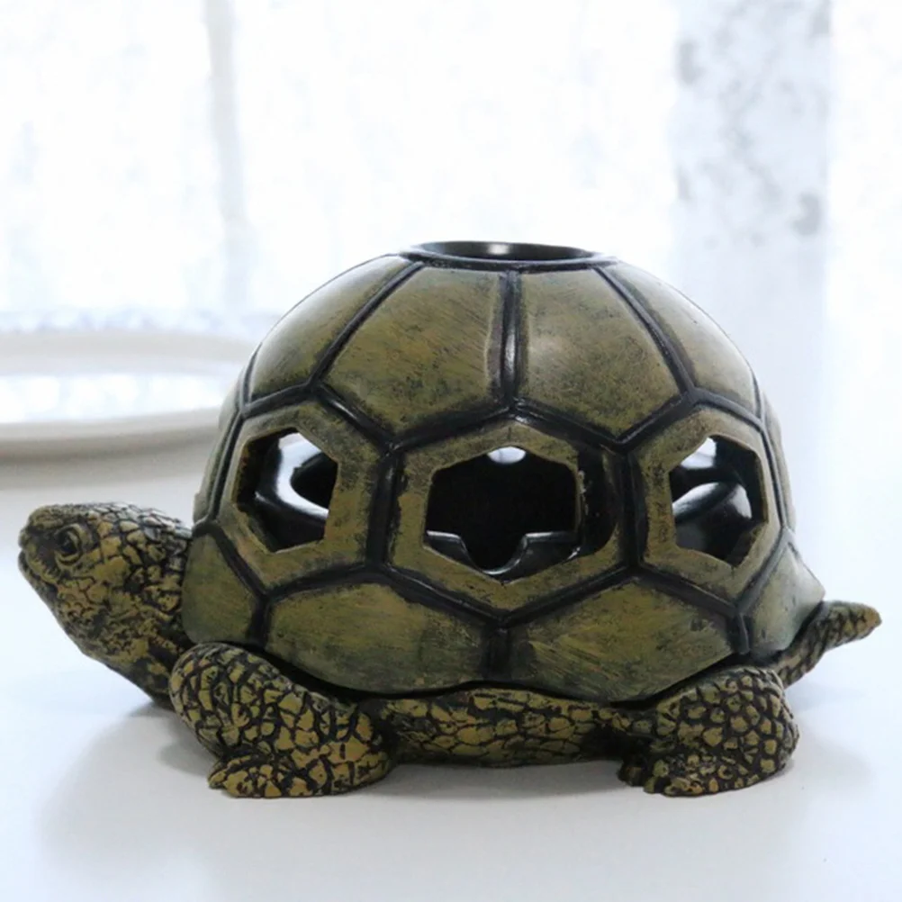 

Creative Turtle Ashtray Large Capacity Windproof 3 Cigarette Holders Easy Clean Home Office Bar Use Cigarette Ashtrays For