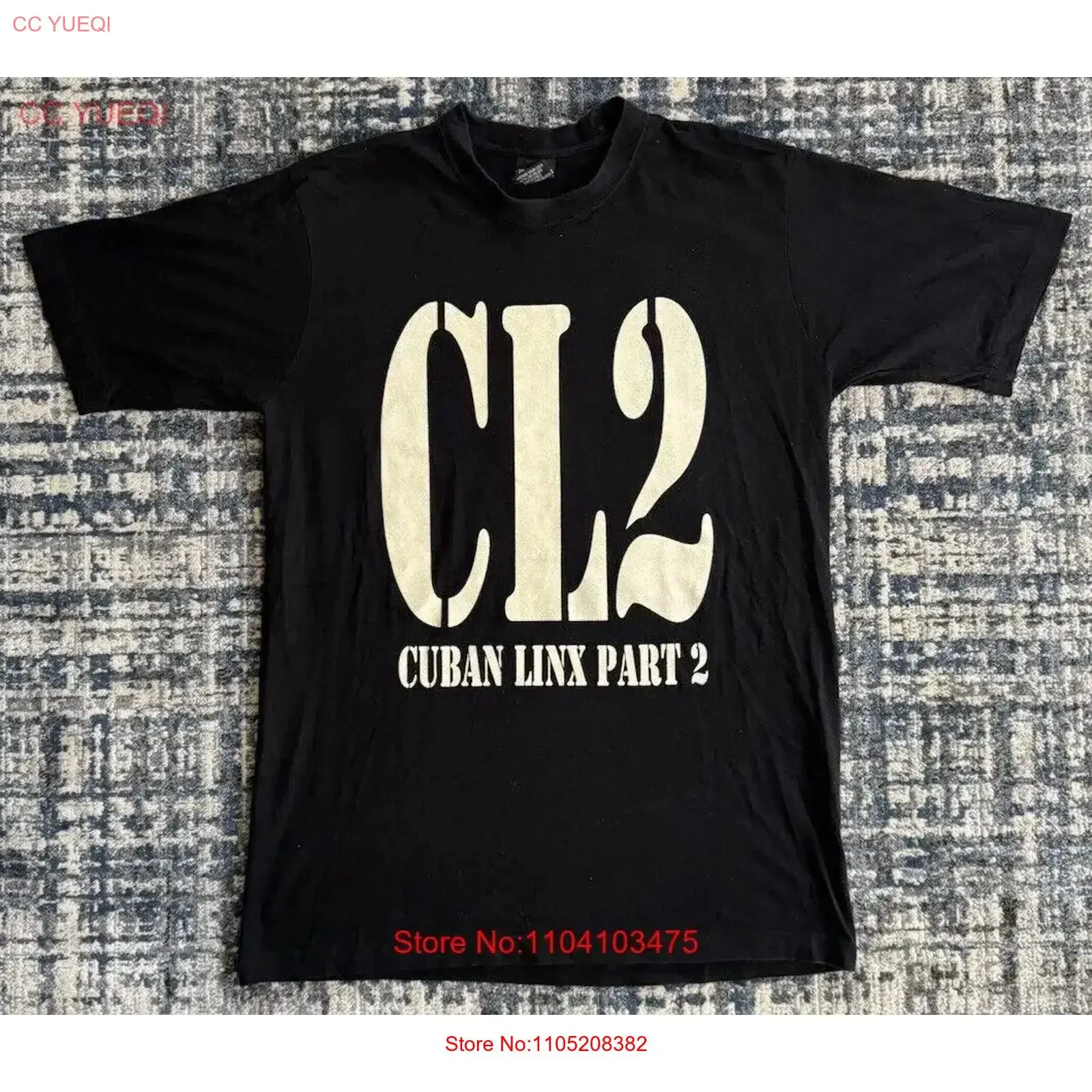 خمر 2009 Raekwon الشيف فقط بنيت 4 الكوبي Linx Pt 2 الترويجي تي شيرت XL الراب خمر غسلها الجرافيك مصمم الملابس عارضة