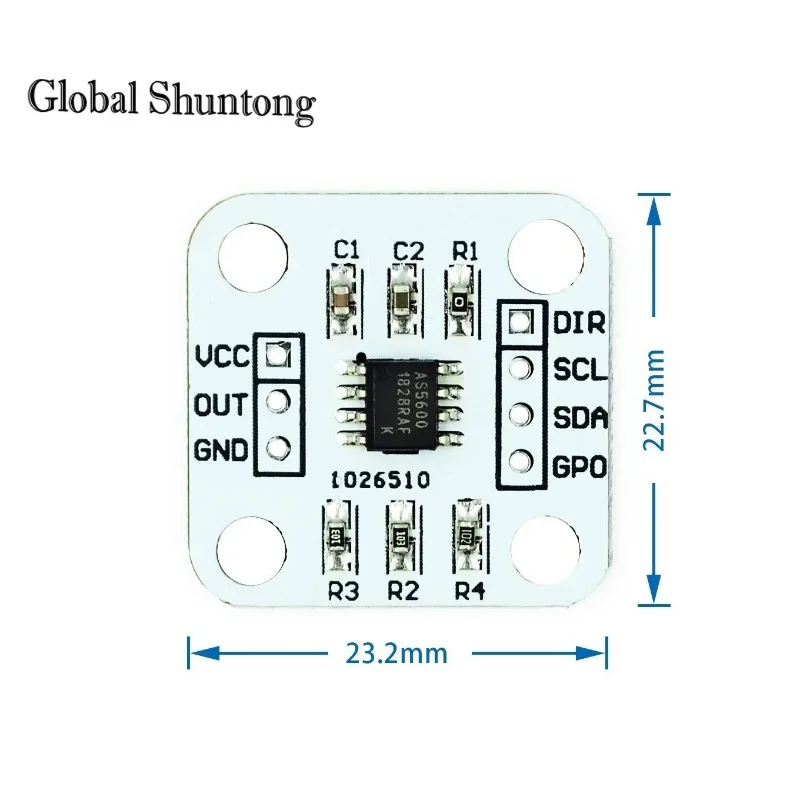 1Pcs Original AS5600 magnetic encoder magnetic induction angle measurement sensor module 12bit high precision For aduino