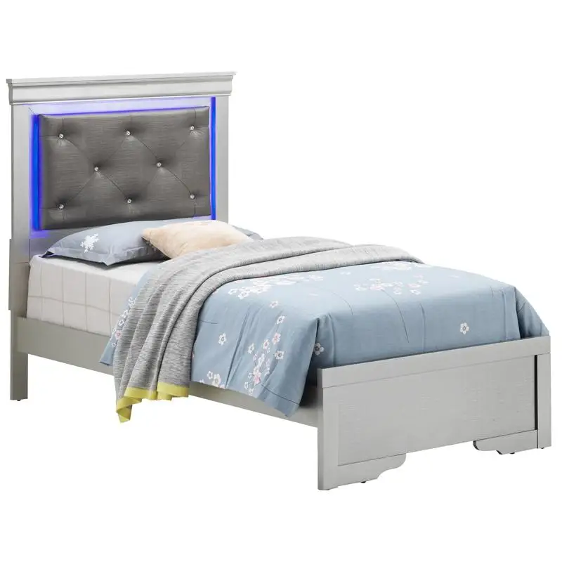 Twin Bed Silver Champagne G6500C-TB3