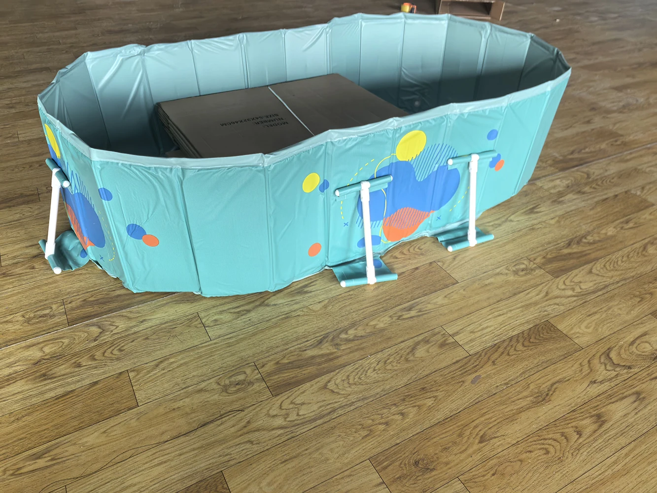 Piscina pieghevole addensata da 2,6 m Piscina per bambini pieghevole non gonfiabile all'aperto Gioco d'acqua estivo Piscina da bagno oversize