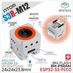 M5Stack Official ATOMS3R Camera Kit M12 Version (OV3660)
