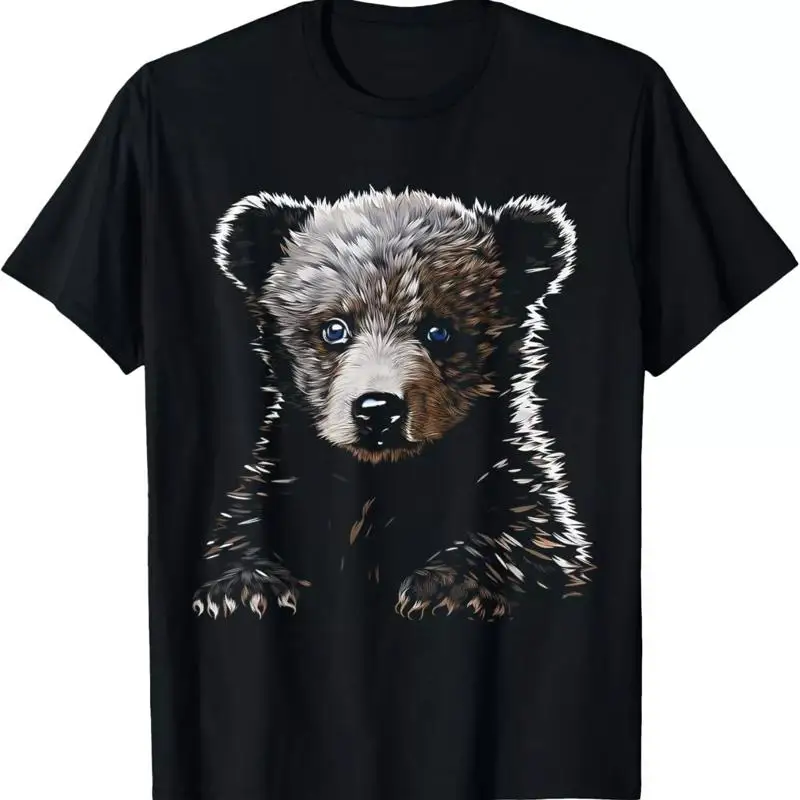 

Футболка с изображением медведя и рисунком животных с изображением мотива