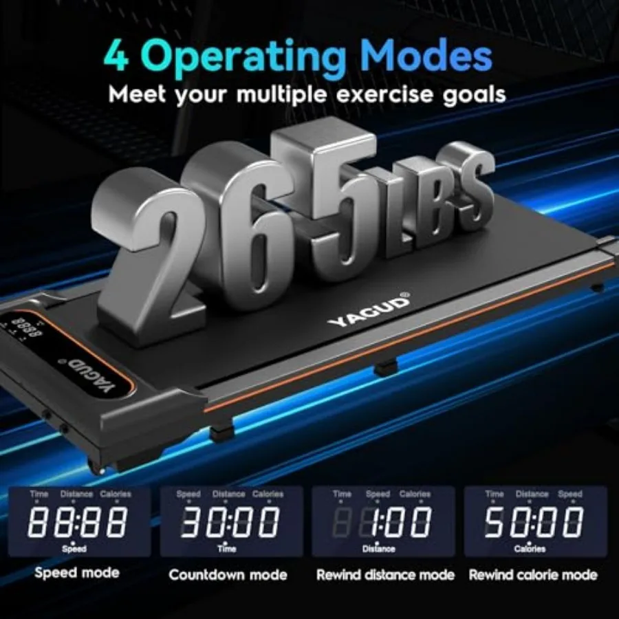 جهاز سير محمول تحت المكتب للياقة البدنية في المكتب المنزلي: جهاز مشي مدمج مع جهاز تحكم عن بعد وشاشة LED مثالية #4