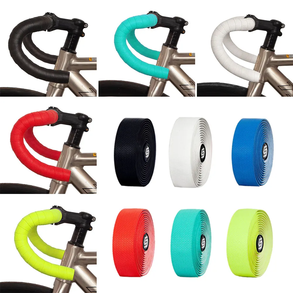 Road Bike Handlebar Tapes Professional Soft Cycling Wrap Straps Non-slip Comfortable Balance Bike Handle Bar Tape End Plug