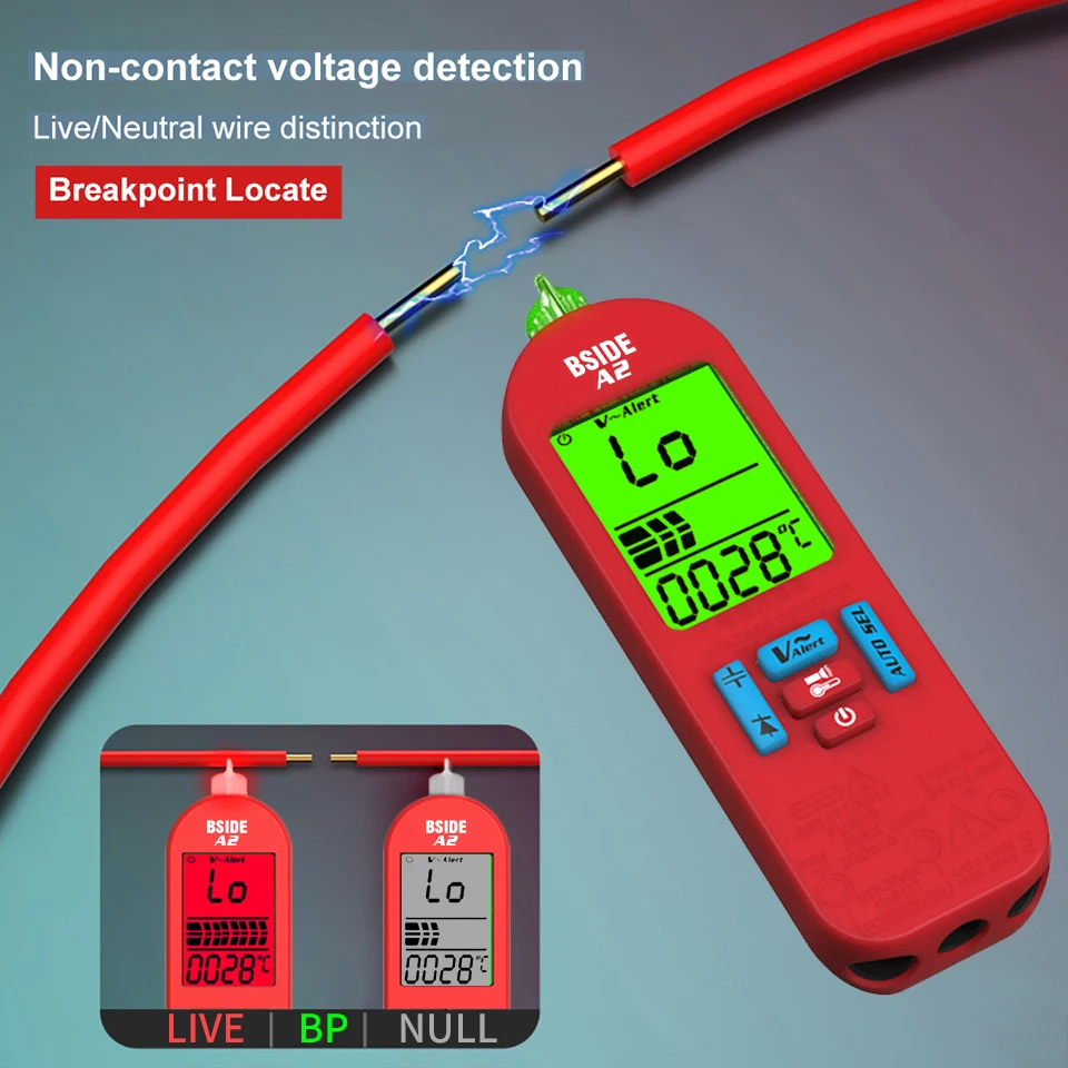 BSIDE Smart Digital Multimeter Rechargeable Professional Automatic Voltage Tester Handheld VFC AC DC Diode Capacitor Resistance