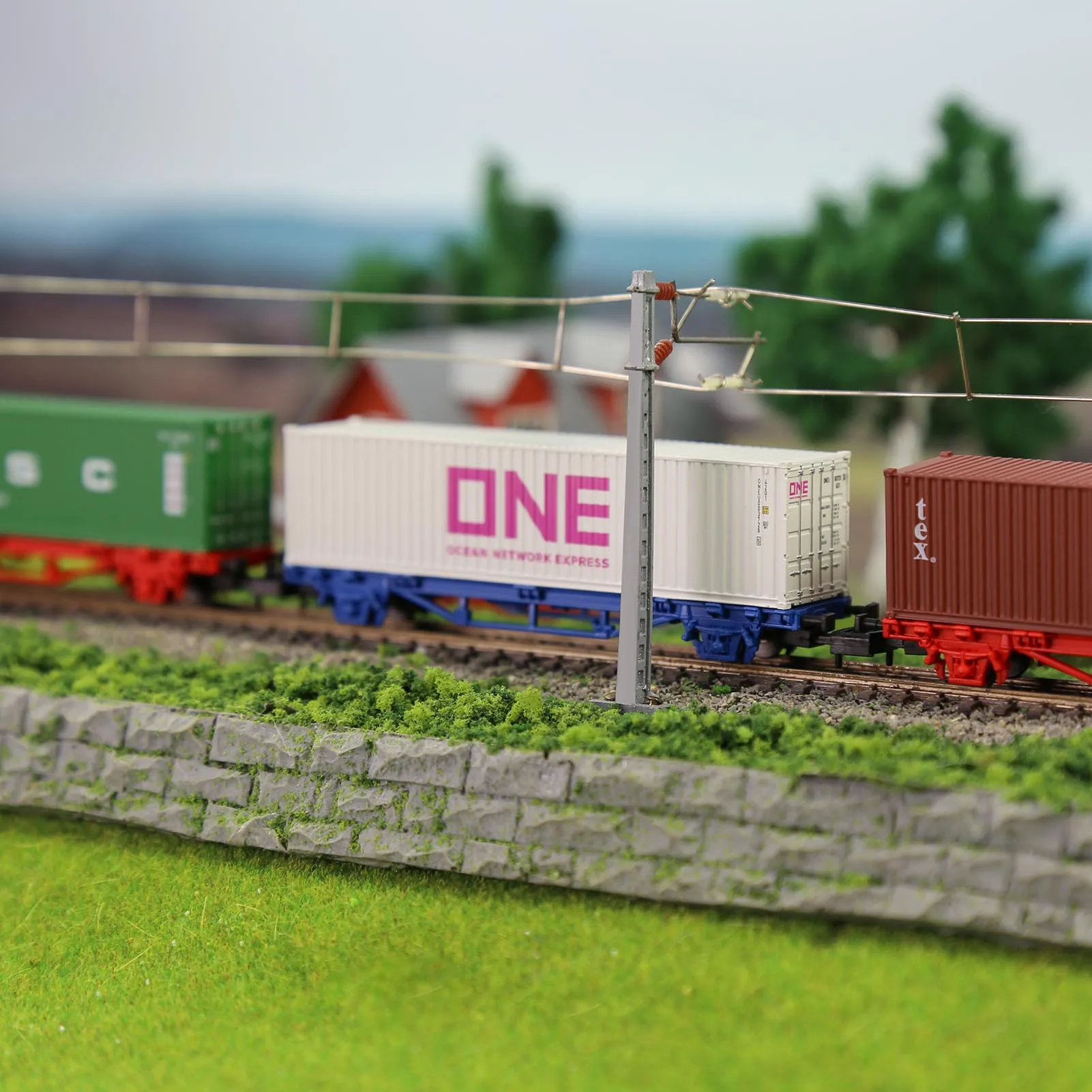 Evemodel 3 Ones N Scale 1:160 40ft Shipping Container 40\' Cargo Box with Magnets C15008