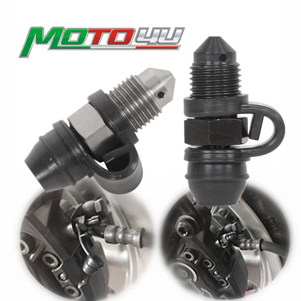 MOTO4U For BMW R Series R45 R65 R80 R90 R100 All Model Titanium Front Brake Caliper Bleed Nipple With Dust Cap Rubber