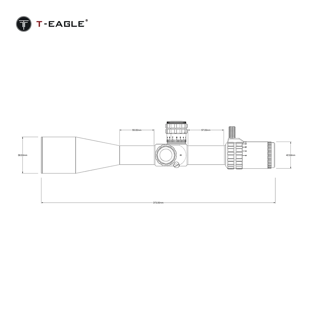 T-Eagle VP 6-24X50 FFP  Rifle Scope Red Illuminated Tactical  Riflescope Sport Hunting Optics Sight for Airgun First Focus view 6