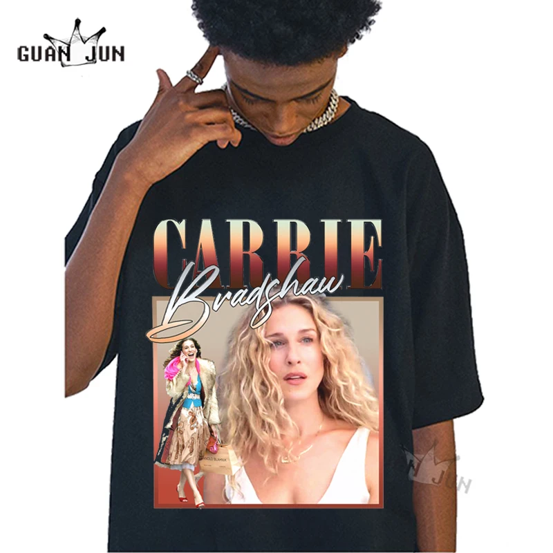 CARRIE BRADSHAW Homage T-shirt for Sex and The City Fans Women Men Unisex Tees Girl Power Gift Oversized T Shirt 90s Shirt