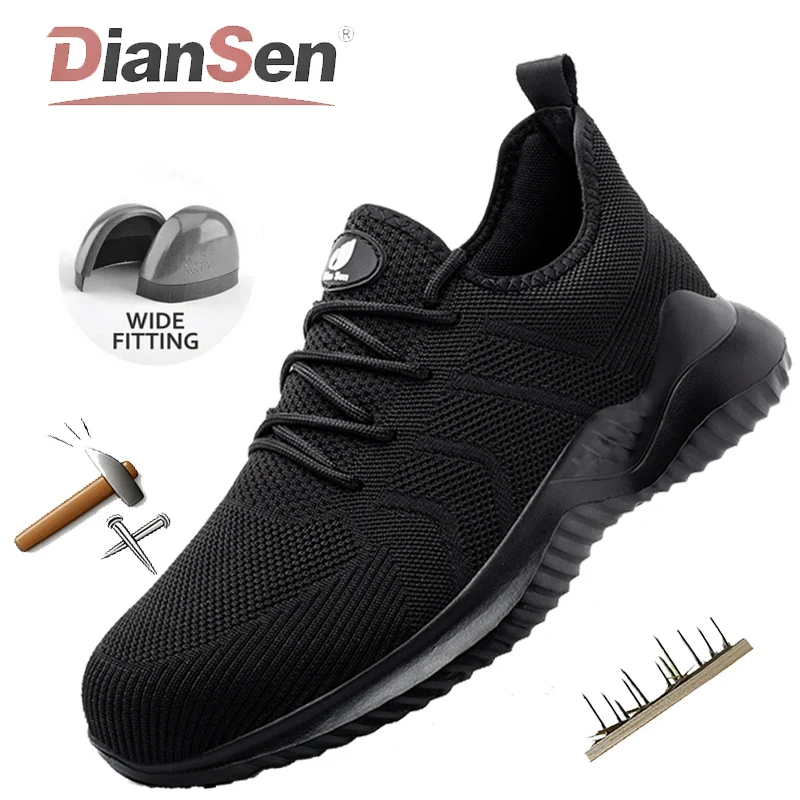 أحذية أمان للعمل للرجال بمقدمة فولاذية مضادة للتحطيم وخفيفة الوزن وقابلة للتنفس ومضادة للثقب كاجوال أحذية غير قابلة للتدمير #1