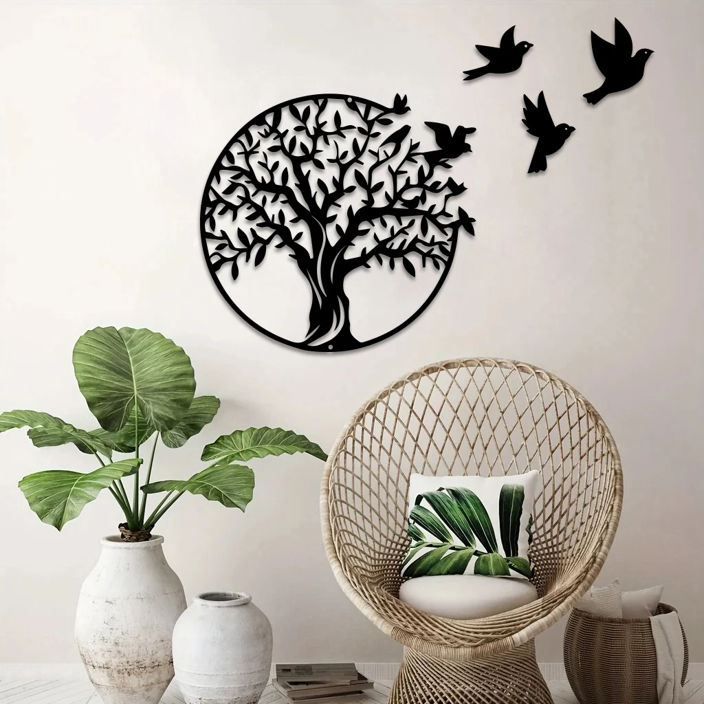 

DDPNKL металлические поделки, украшение на стену, художественное дерево жизни, уличное украшение для двора, логотип, юбилей, настенный подарок, украшение для дома