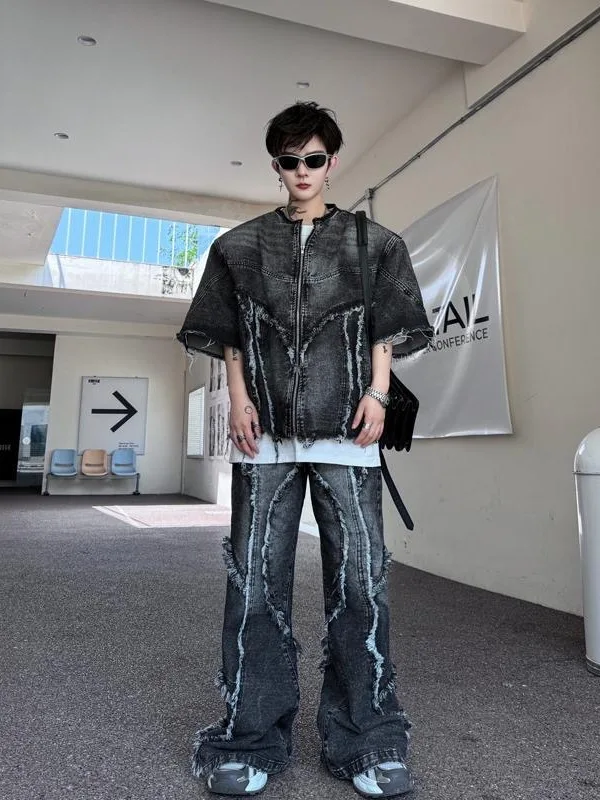 

Мужские джинсы Summer Faion Heavyweight Desert Wind Structured Or Sve Denim Jaet And Long Pants, комплект из двух предметов