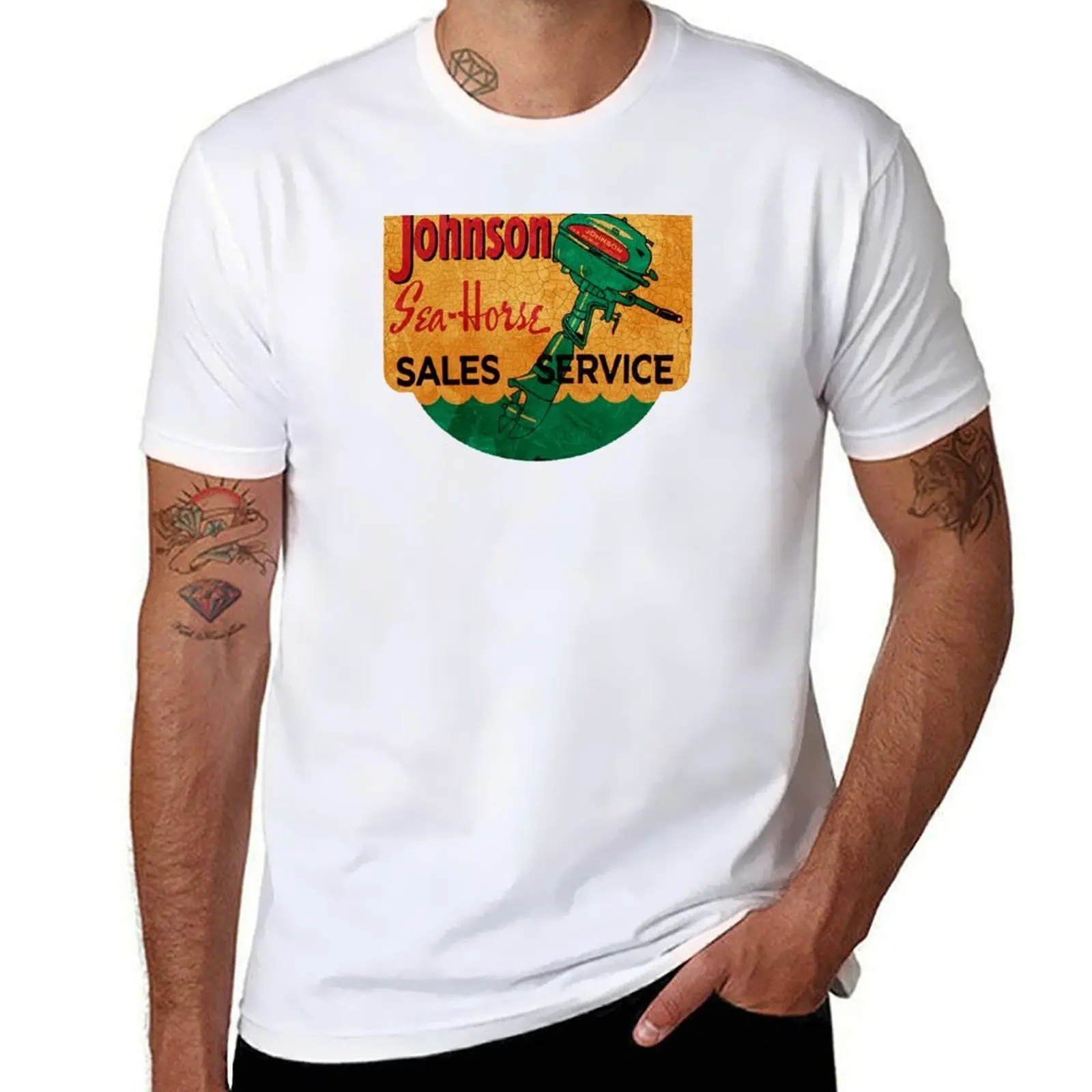 

Johnson Seahorse Vintage Outboard Motors USA T-Shirt graphic t shirts for man man t shirt luxury T-Shirt