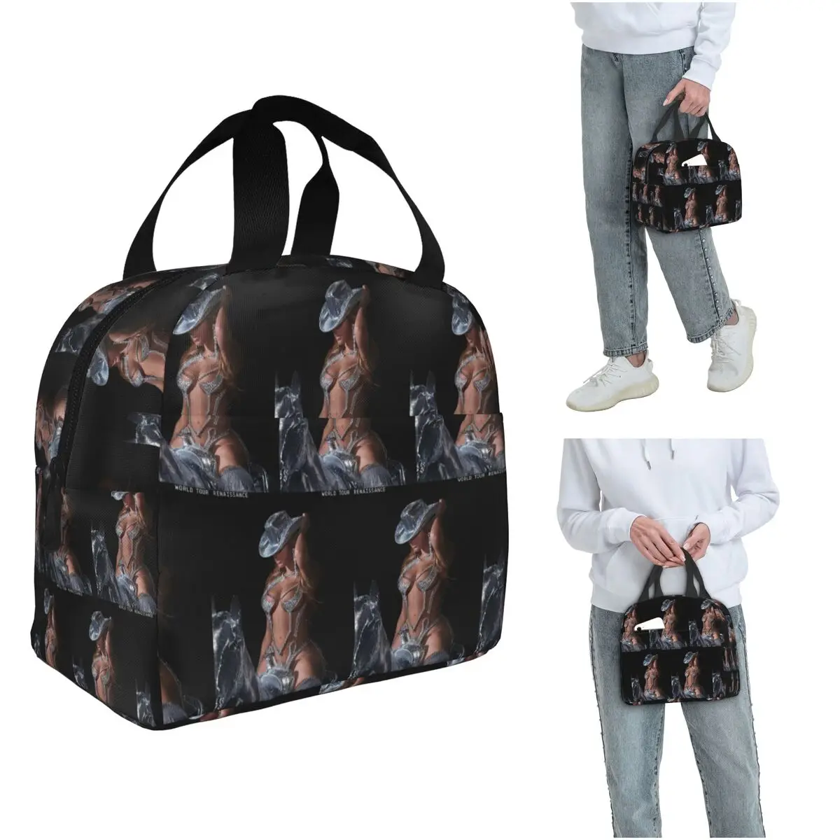 Bey My House Singer Beyonce Renaissance Tour Insulated Lunch Bag for Women Kids Portable Food Boxes Thermal Lunch Box Tote