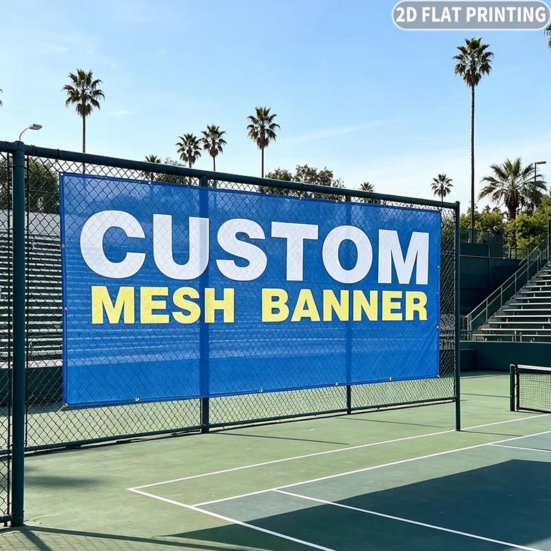 1pc Customizable Mesh Banner, Multiple Sizes, Supports Personalized Pattern and Text Printing, Ideal for Campaigns, Event Decor