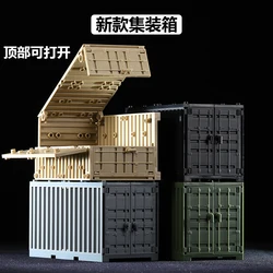 2022 New Model Building Blocks Military Assemble Container Weapon Box Insertion Model Compatible Kids Toys