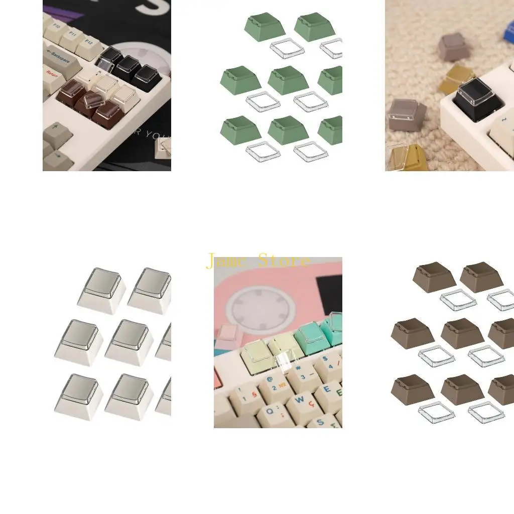 LX0B PBT Original Height Keycap 8Pcs/Set For Mechanical Keyboards Blank Keycaps