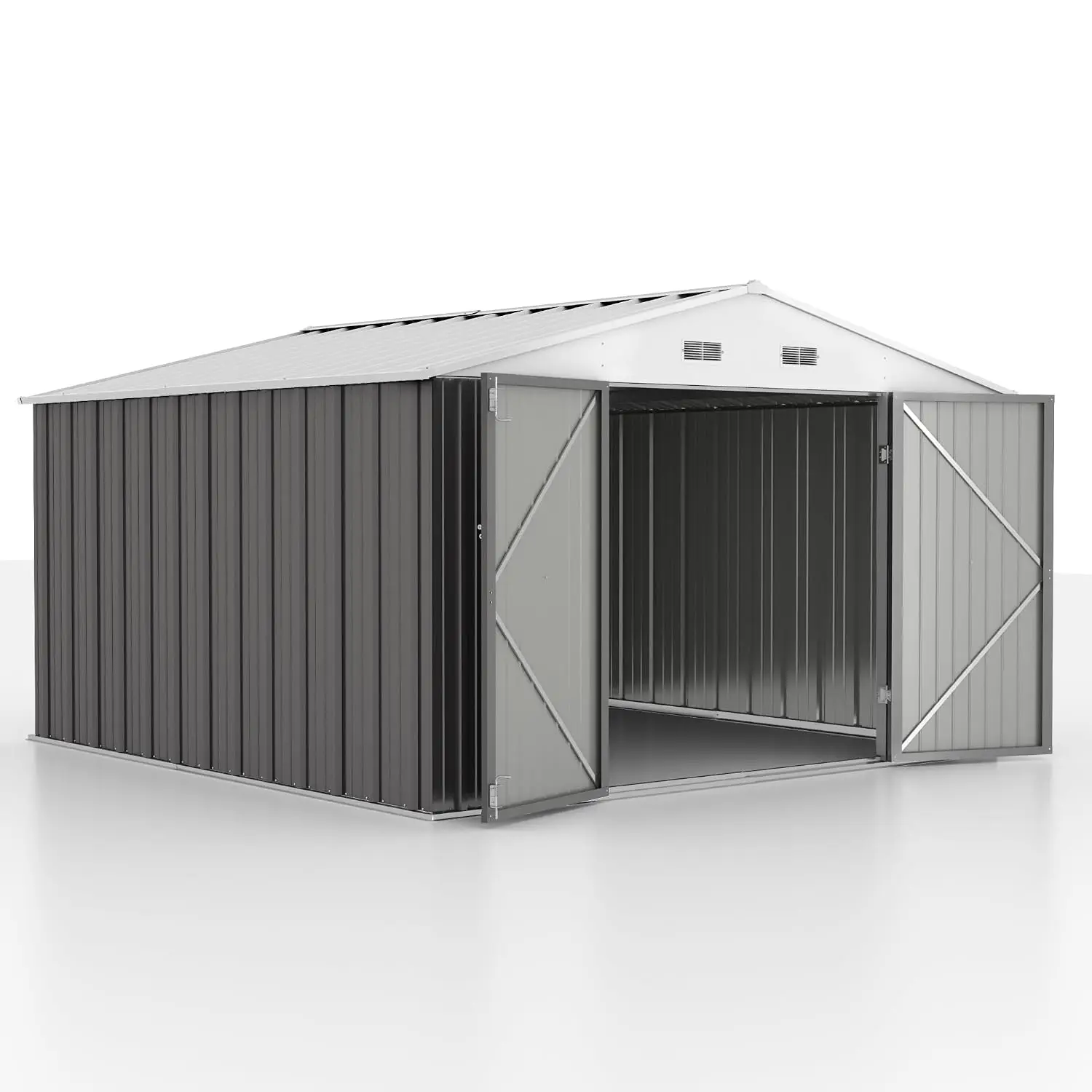 10 x 10 FT Shed Outdoor Storage Shed Metal Garden Shed with Lockable Door Outside Waterproof Tool, Customized