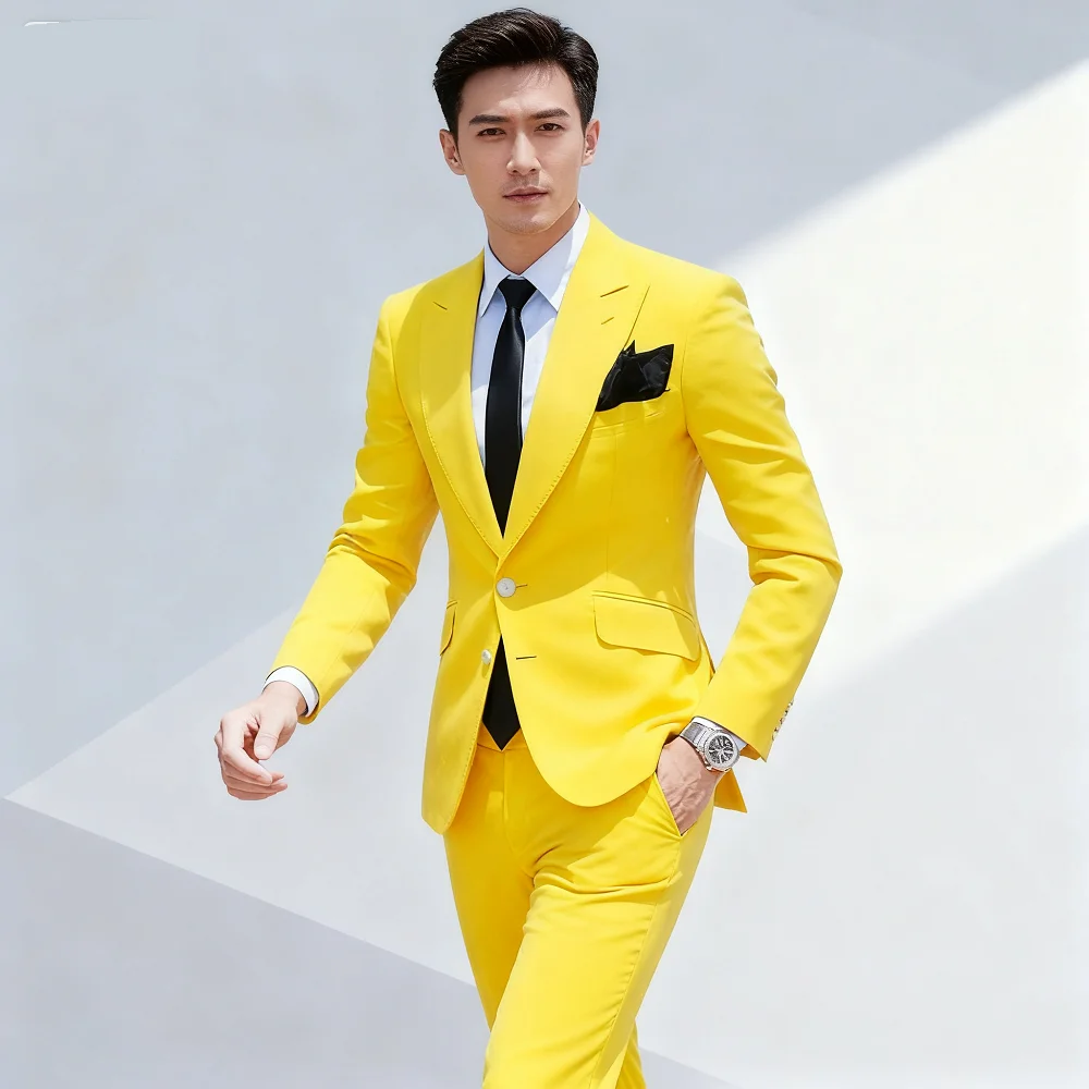 

Pink Slim Fit Blazer for Men Peak Lapel Single Breasted Elegant Dinner Jacket Smoking Suit for Wedding And Business