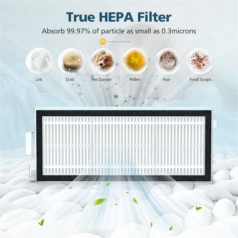 AT21-Accessories Kit For Roborock Qrevo Master/Qrevo Slim Robot Vacuum, Replacement Parts Main Side Brush HEPA Filter