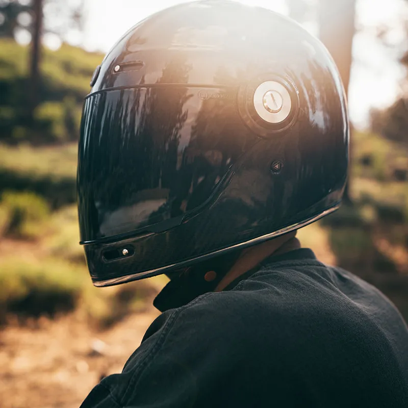 FOR TORC Carbon Fiber Helmet T135/T1 Full Face Helmet Cover Retro Helmet Men and Women Motorcycle Personality Cool Locomotive