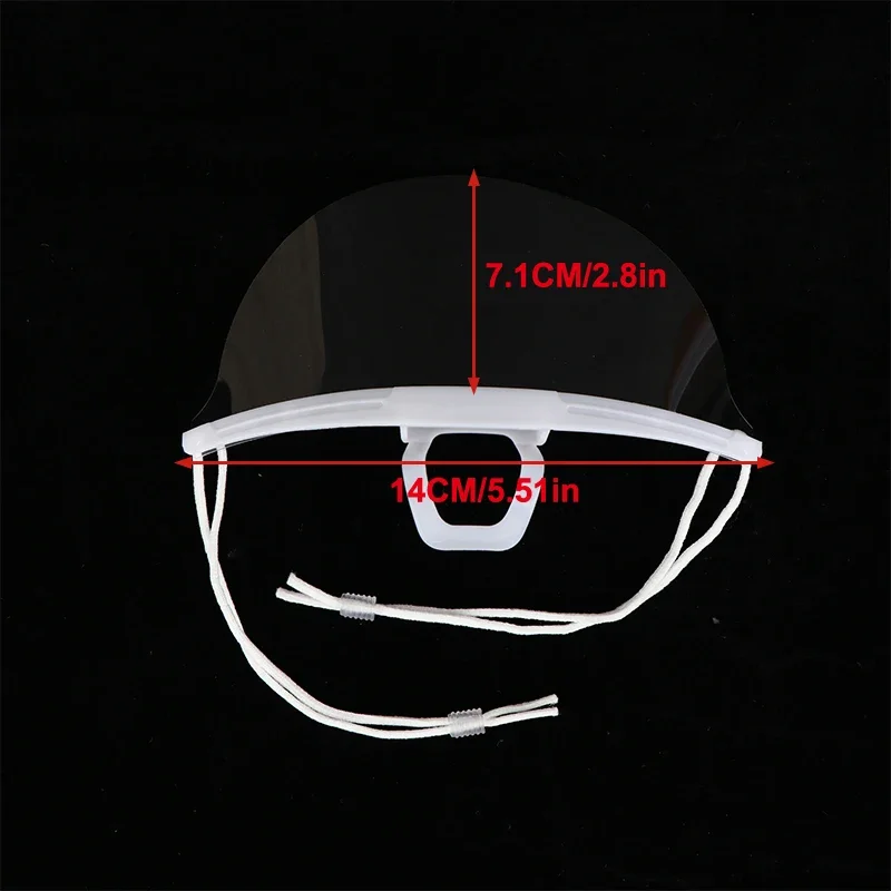 10/20/30 قطعة قابلة لإعادة الاستخدام شفافة مكافحة الضباب قناع غطاء البلاستيك مفتوح الوجه الحرس مطعم المدرسة البلاستيك مكافحة اللعاب الفم درع