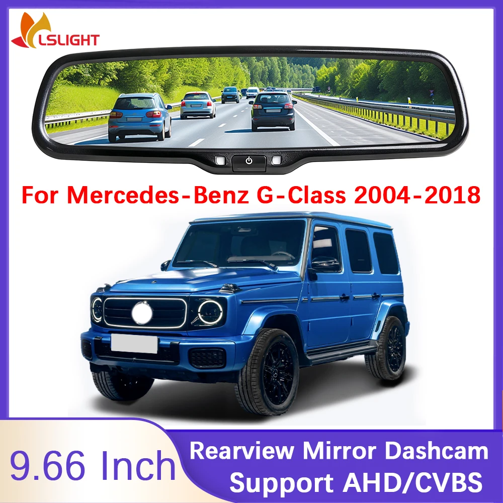 For Mercedes-Benz G-Class 2004-2018 Car Rearview Mirror Dashcam HD Reversing Full Screen Display Monitor AHD CVBS 1080P 720P