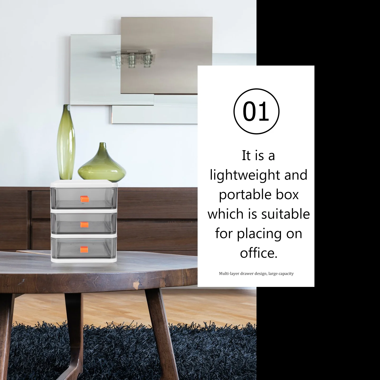 

Multi-layer Storage Box Desk Organiser Small Drawers Bracket Organisers Tpe Organizers Student