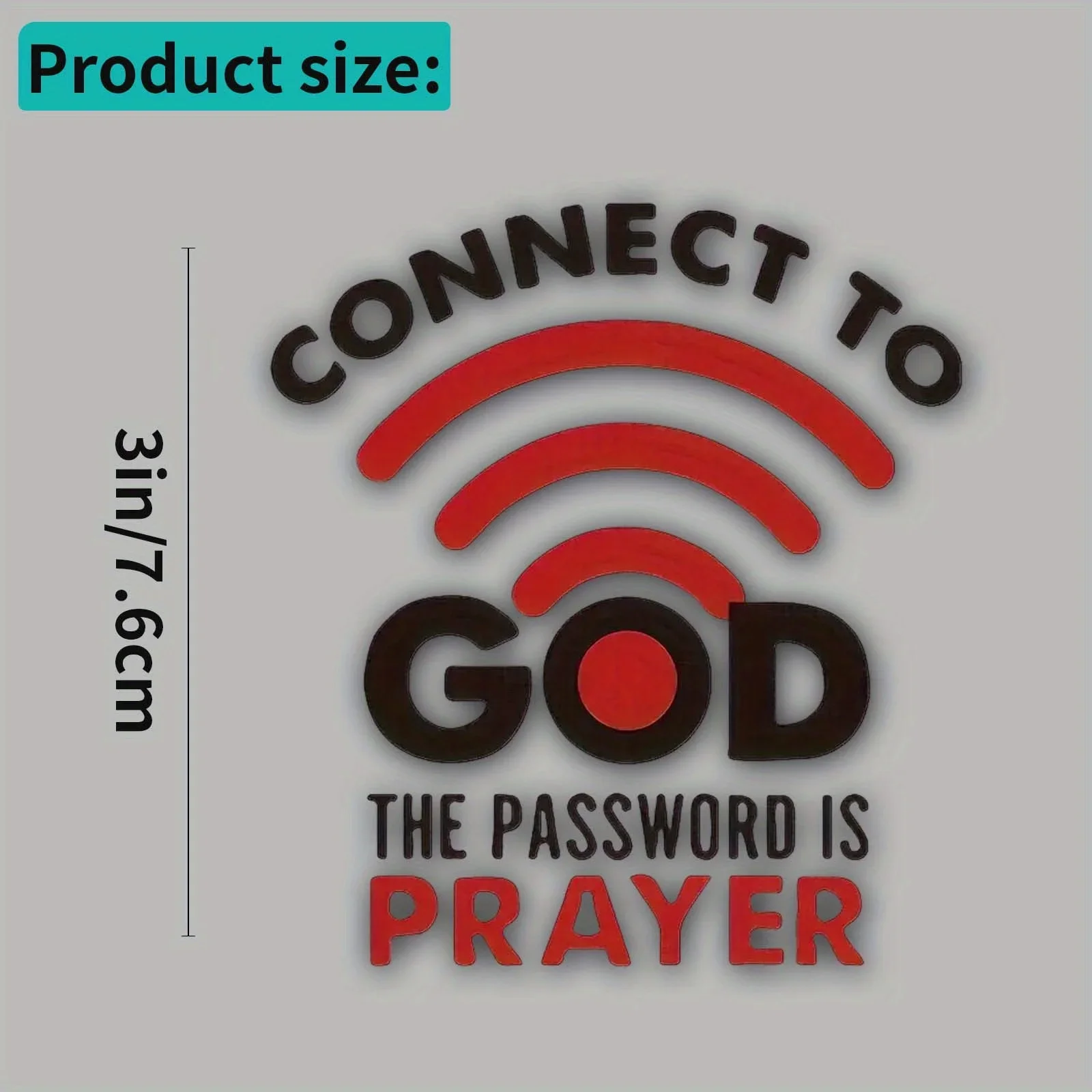 "Connect to God" Religious Car Sticker, Inspirational Design Decal, Unique Auto Faith Accessories