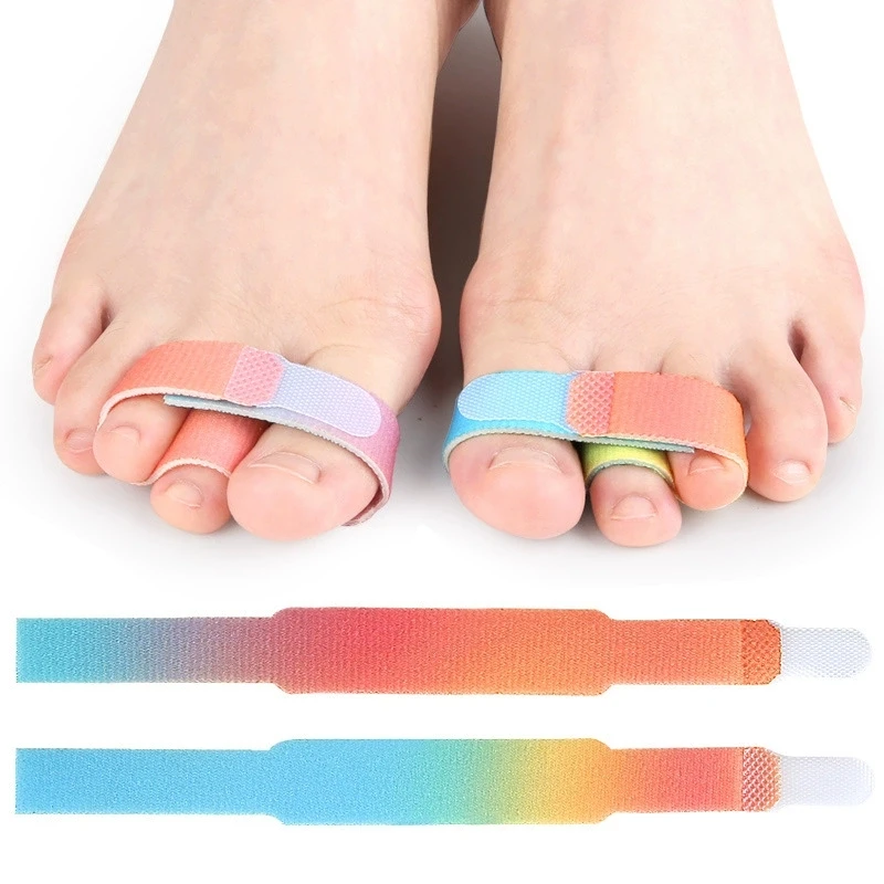 1/2Pcs Fingers Straightener Hammer Toe Tape Hallux Valgus Corrector Bandage Toe Separator Splint Wraps Foot Care Supplies