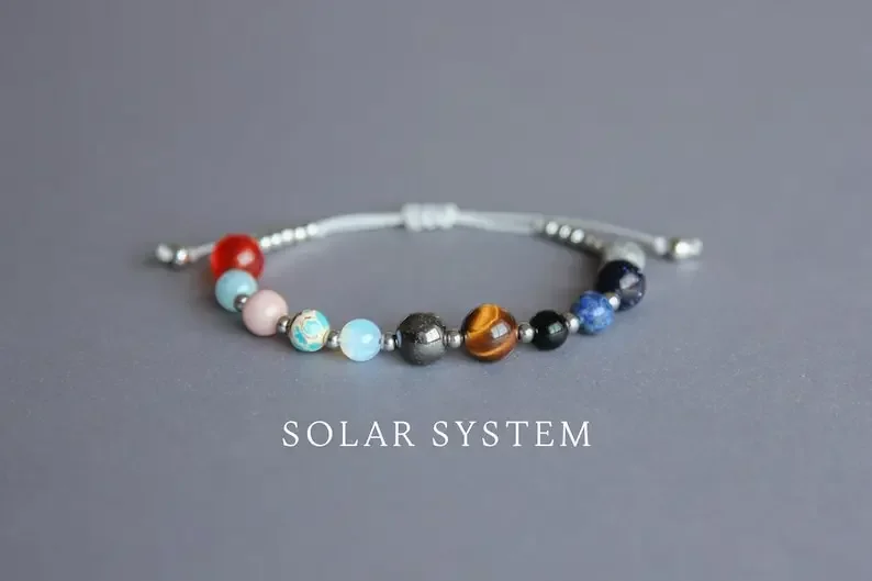 Solar system celestial bodies, galaxy ornaments, scientific ornaments, crystal planet bracelets, cute space ornaments