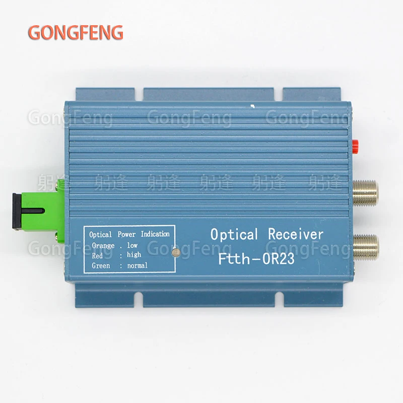 1PCS Neue FTTH CATV Mini Modus Optische Empfänger Hohe Fiber Optical Converter SC APC Simplex Stecker Mit 2 ausgang RF zoll