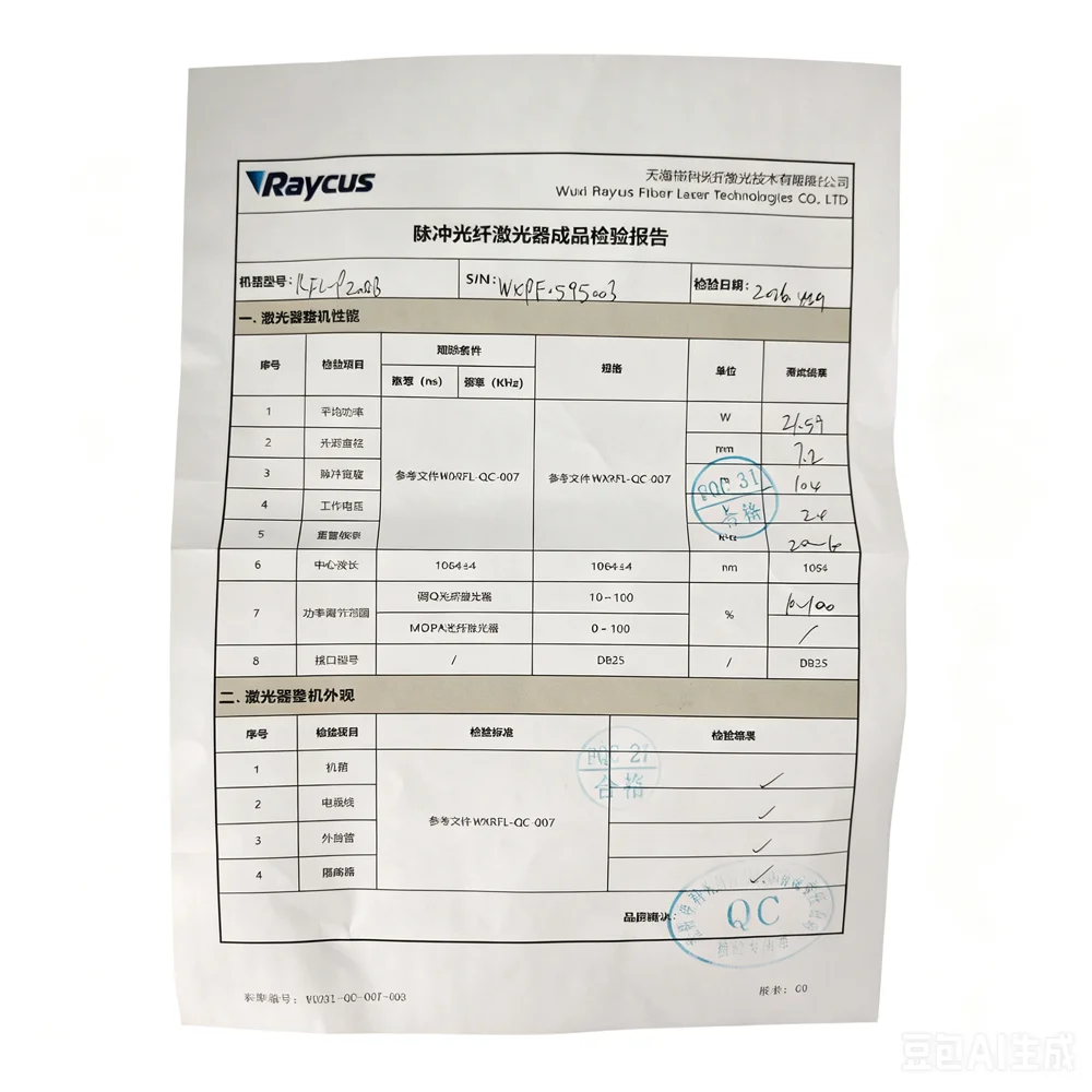 20W 30W 50W 100W Raycus Q-Switched Pulse Fiber Laser source fiber laser marking machine part