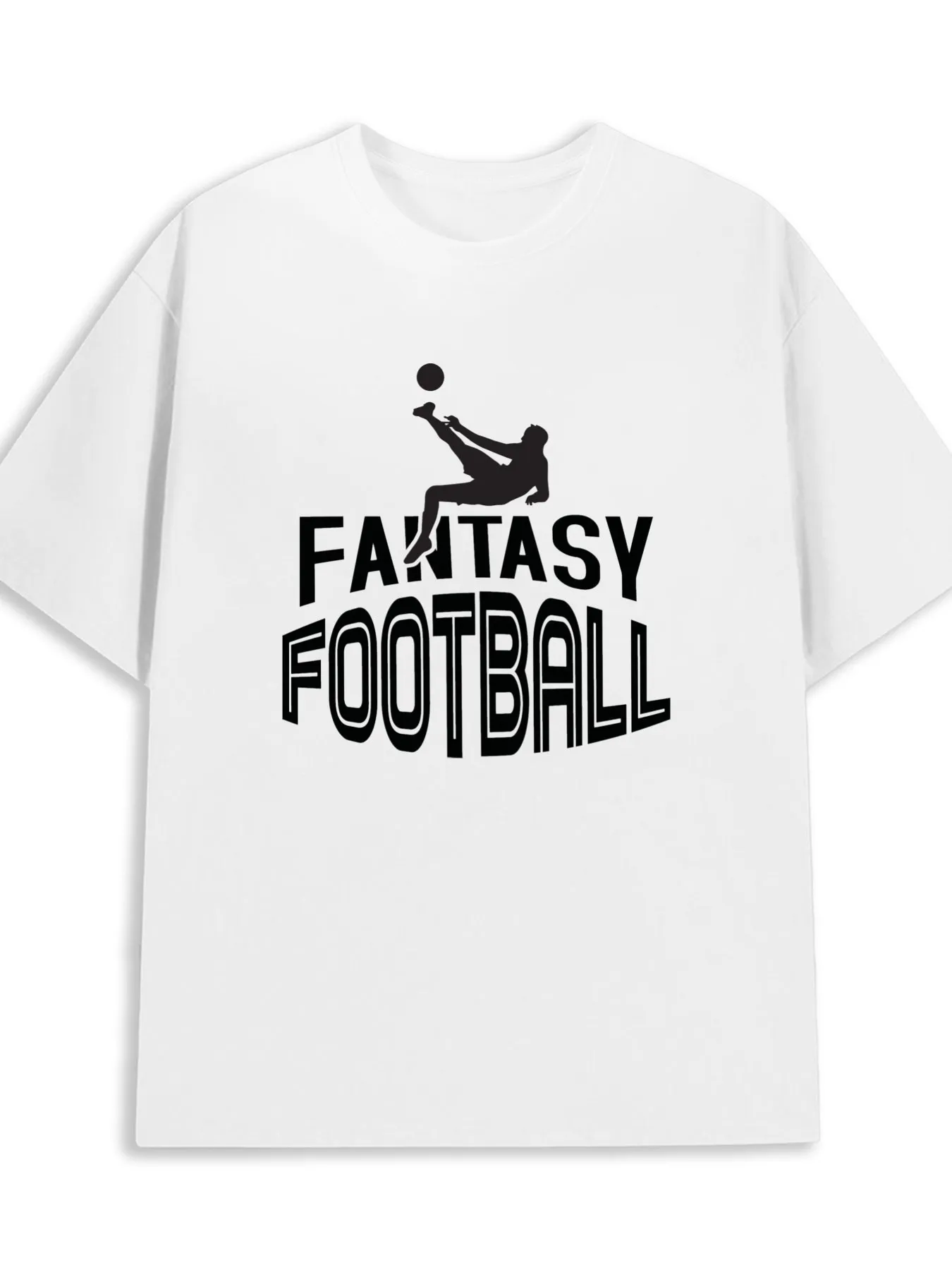 Men'S 180g Fantasy Football T-Shirt With Football Player Lineup Print | Comfortable Crew Neck, Short Sleeve, All-season Casual W