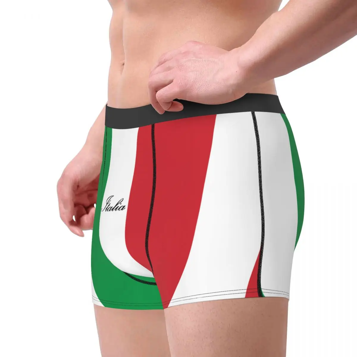 Sexy Boxer Shorts Panties Men Italian Flag Of Italy Italia Underwear Breathable Underpants for Male S-XXL
