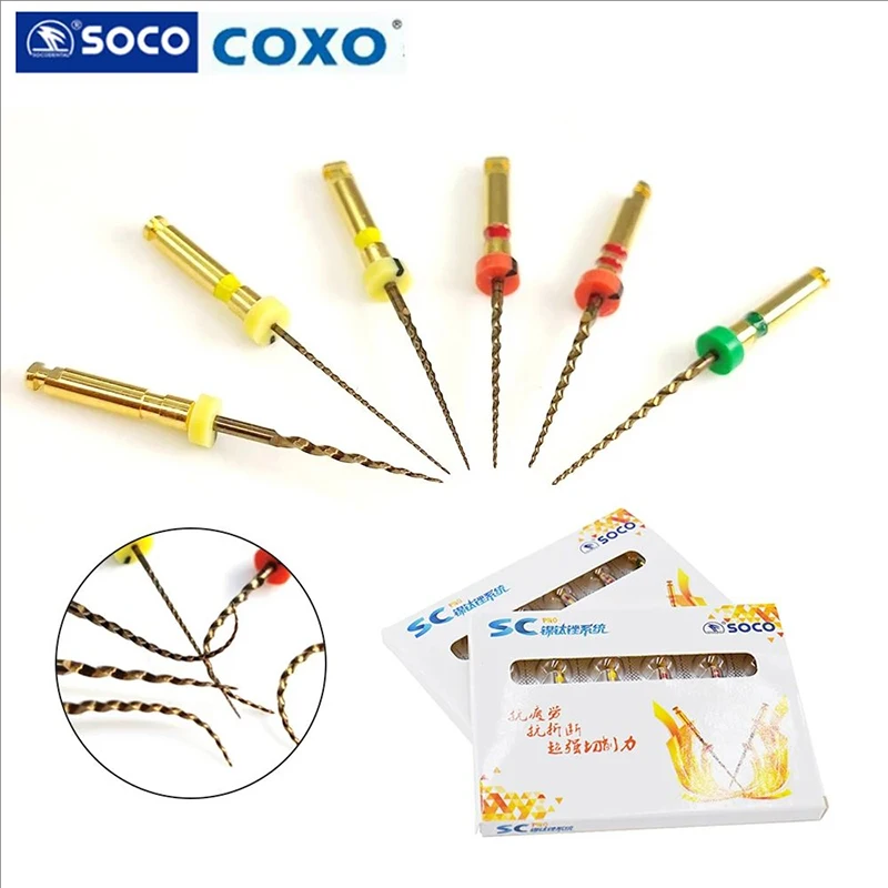 

COXO Dental Instrument SOCO 21mm Assorted Nickel Titanium Canal Files Oral cavity Tools Can Bend Preparing Root Canal Treatment