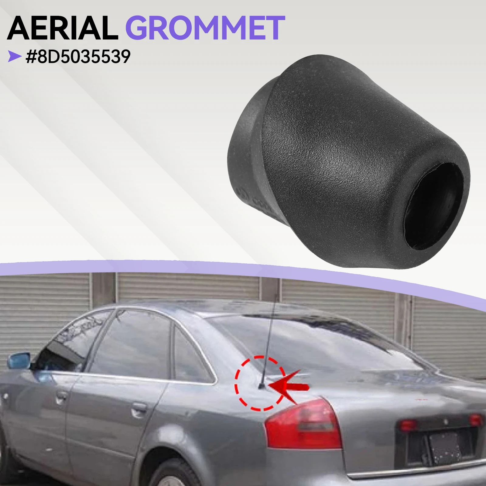 

8D5035539 Автомобильный фиксатор антенны, базовая крышка, втулка, монтажный чехол для Audi A6 S6 C5 1998-2004 A8 S8 2010-2013, аксессуары