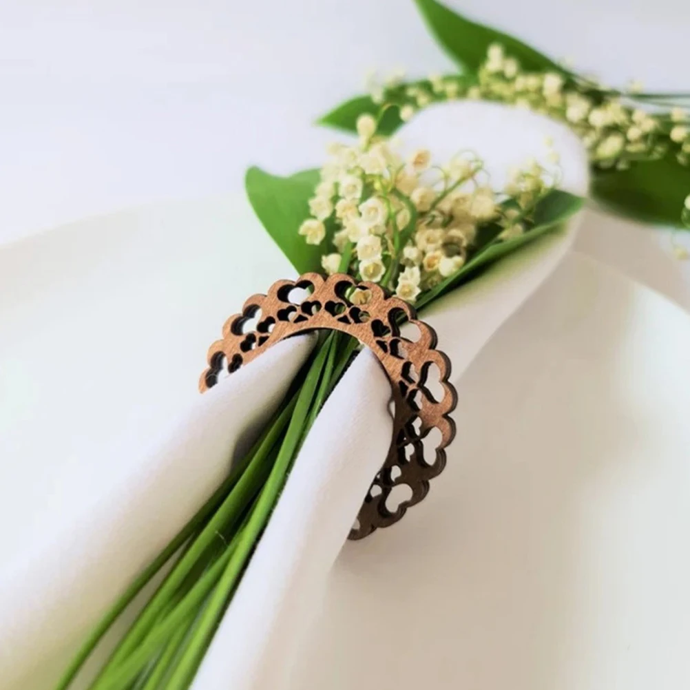 

Napkin Ring Dining Table Rings Banquet Flower Holiday Holder Coastal Festive Decorative Floral Formal Decors