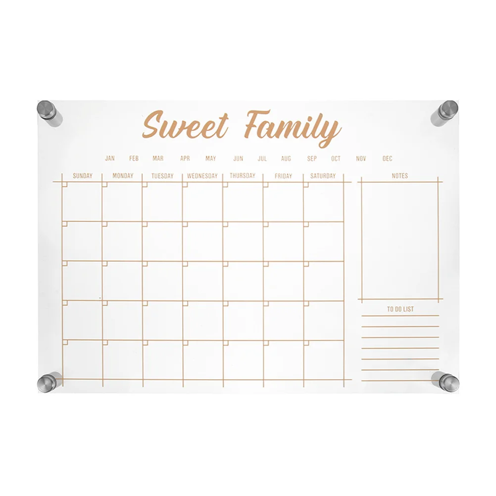 Acryl-Wochenplanung, transparentes Memoboard, zum Aufhängen, trocken abwischbar, Schreibtafel, Büro, Zuhause, Organizer, Schulbedarf