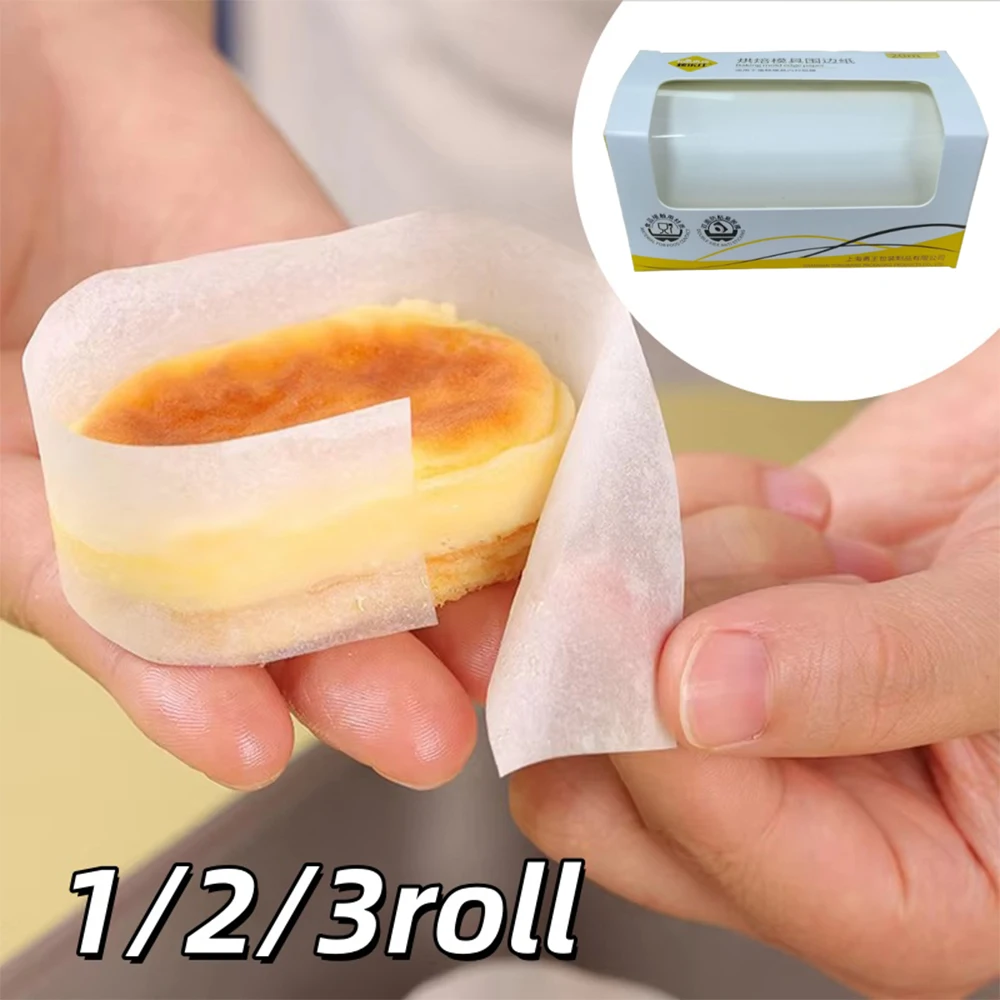 1/2/3 Roll 20m Non-Stick Baking Paper High Temperature Resistant Cake Pan Liner for Microwave Oven Air Fryer Edges Bakery Tool